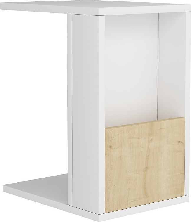 Steve Silver Lucia Beistelltisch In Weiß - Moderner Side Table Mit Chromrahmen & Stabilem Design | 60x60x60 Cm