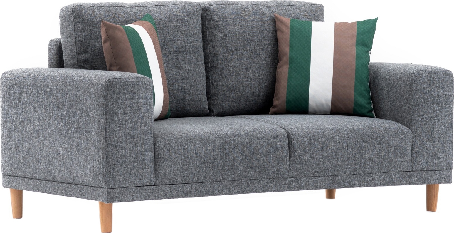 sofa 2 sitzer grau modern