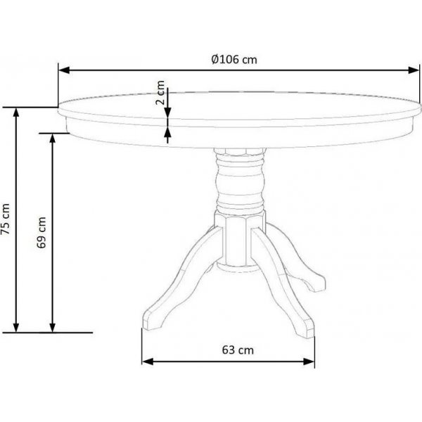 Aliza Runder Esstisch 106 cm - Weiß Aliza Runder Esstisch 106 cm - Weiß